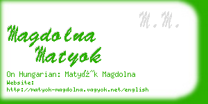 magdolna matyok business card